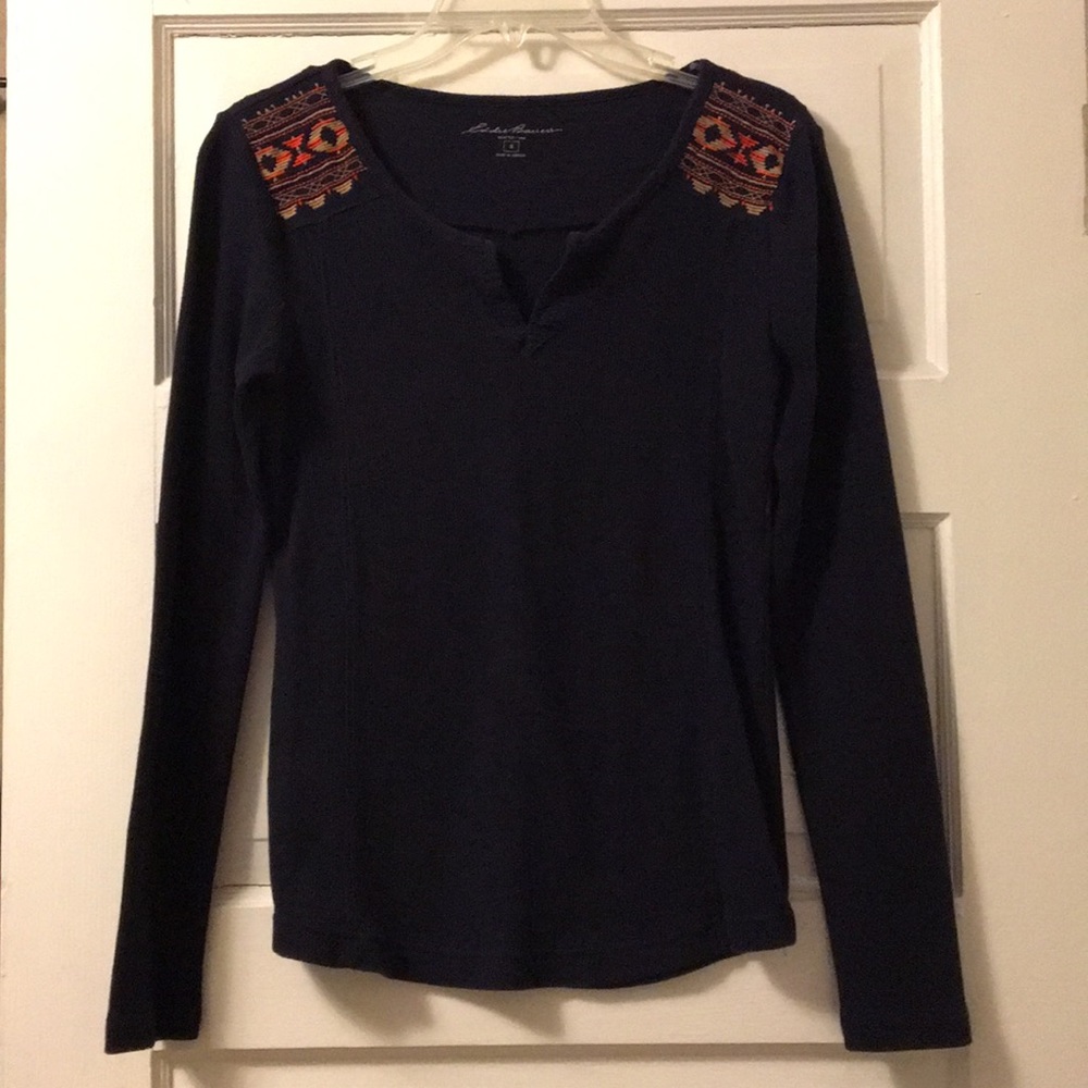 Dark Navy Blue Eddie Bauer long sleeve shirt